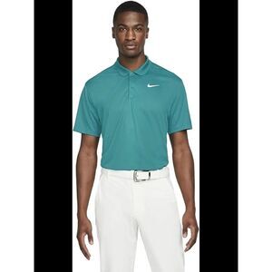 NIKE Mens Teal Logo Graphic Spread Collar Shirt M